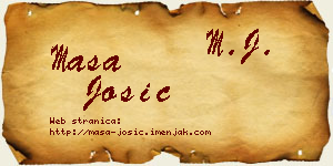 Maša Josić vizit kartica
